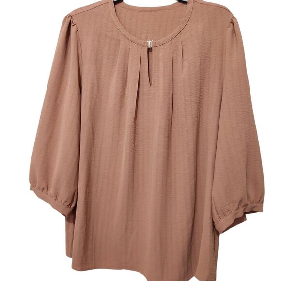 Rapbin Tops - Rapbin Top Size XXL Light Brown Color Pleated. New